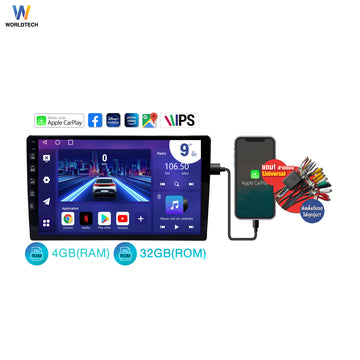 worldtech จอแอนดรอยด์ 9 นิ้ว Ram 4 Rom 32 รุ่น LX-DDN9AND-4GB_CARPLAY ฟรีสายแบบ Universal ติดตั้งได้กับทุกรุ่น